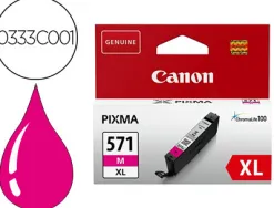 Cartouche canon jet d'encre 0333c001-cli-571xlm haute capacité magenta
