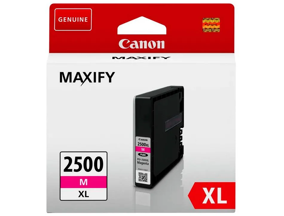 Cartouche canon jet d'encre pgi-2500 xl couleur magenta 1500p