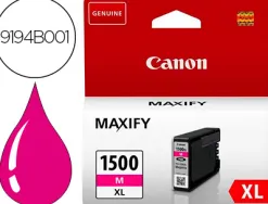 Cartouche canon jet d'encre 9194 b001-pgi1500xlm couleur magenta 780p