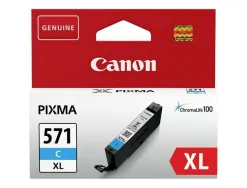 Cartouche canon jet d'encre 0332c001-cli-571xlc haute capacité cyan