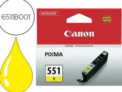 Cartouche canon jet d'encre 6511 b001-cli551y couleur jaune 347p