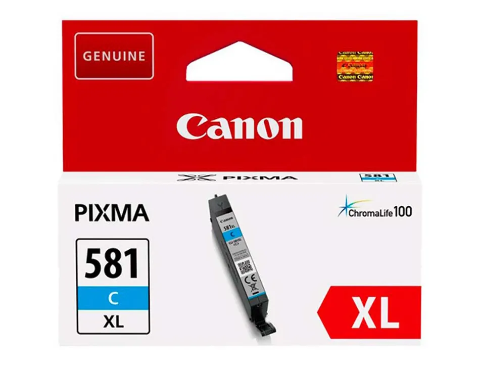Cartouche canon jet d'encre cli-581xl couleur cyan
