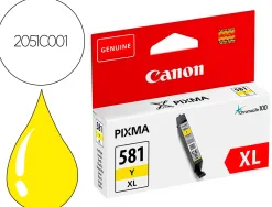 Cartouche canon jet d'encre cli-581xl couleur jaune