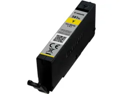 Cartouche canon jet d'encre cli-581xl couleur jaune