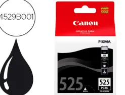 Cartouche canon jet d'encre 4529 b001-pgi525bk couleur noir 328p