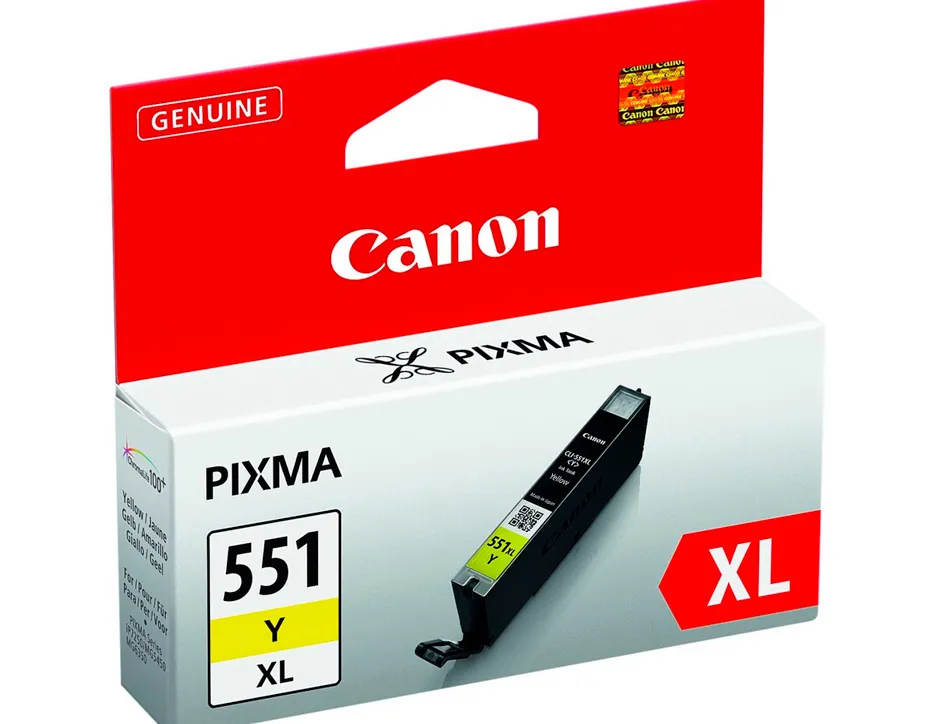 Cartouche canon jet d'encre 6446 b001-cli551yxl couleur jaune haute capacité 715p