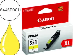 Cartouche canon jet d'encre 6446 b001-cli551yxl couleur jaune haute capacité 715p