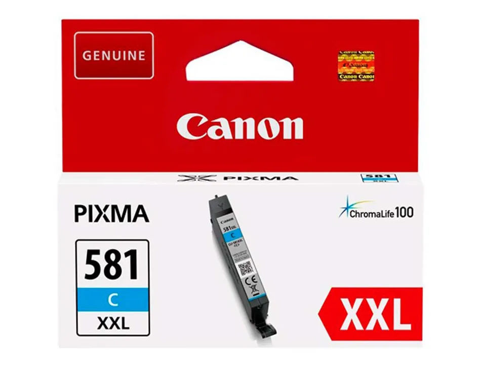 Cartouche canon jet d'encre 581 xxl ts9550/ts705 couleur cyan 296p