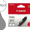 Cartouche canon jet d'encre 6447 b001-cli551gyxl haute capacité gris