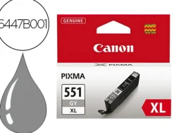 Cartouche canon jet d'encre 6447 b001-cli551gyxl haute capacité gris