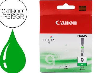 Cartouche canon jet d'encre 1041 b001-pgi9gr couleur vert 1600p