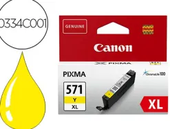 Cartouche canon jet d'encre 0334c001-cli-571xly haute capacité jaune
