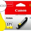 Cartouche canon jet d'encre 0388c001-cli-571y couleur jaune
