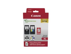 Cartouche canon original pg-560xl/cl-561xl photo value pack noir + cyan-magenta-jaune