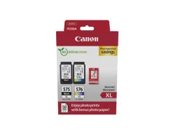 Cartouche canon original pg-575xl noir 400p / cl-576xl couleur 300p pack 2 unites
