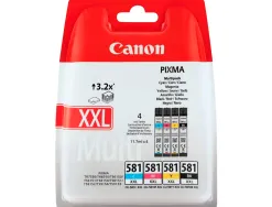Cartouche canon pack cli 581 xxl capacité 830 pages couleurs noir cyan magenta jaune