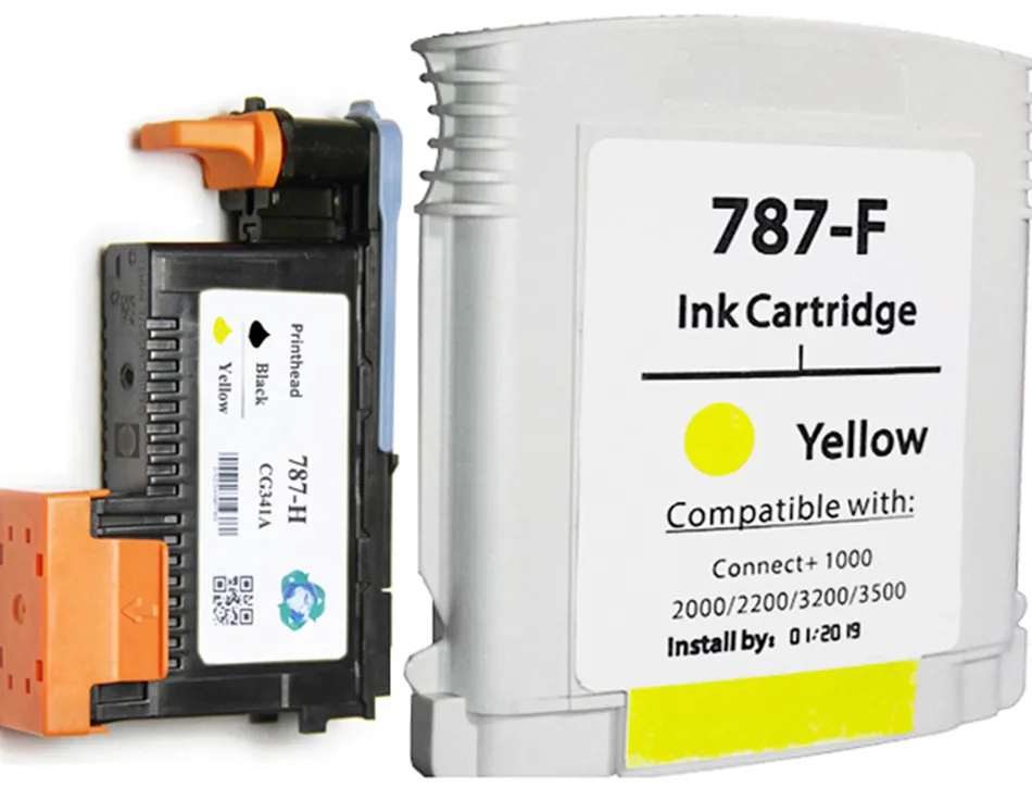 Cartouche compatible avec pitney bowes haute capacite pour machine affranchir connect + 1000/2000/2200/3200/3500 jaune