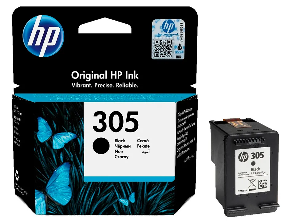 Cartouche d'encre hp 305 pour hp envy 6010/22/30/32 et deskjet noire 2710/2720/2721/2722/2723/2724