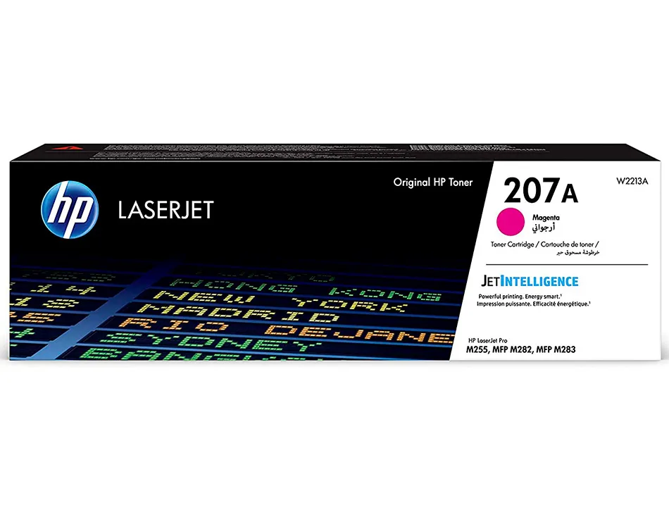 Cartouche d'encre hp 207a pour hp color laserjet pro m255dw m255nw m282nw m283fdn magenta 1250p