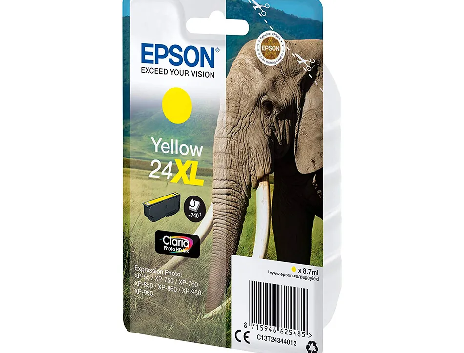 Cartouche encre epson claria photo hd ink 24xl jaune