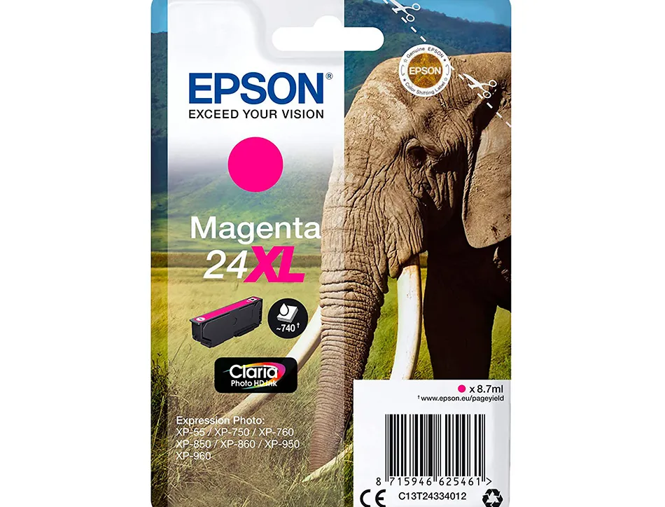 Cartouche encre epson claria photo hd ink 24xl magenta