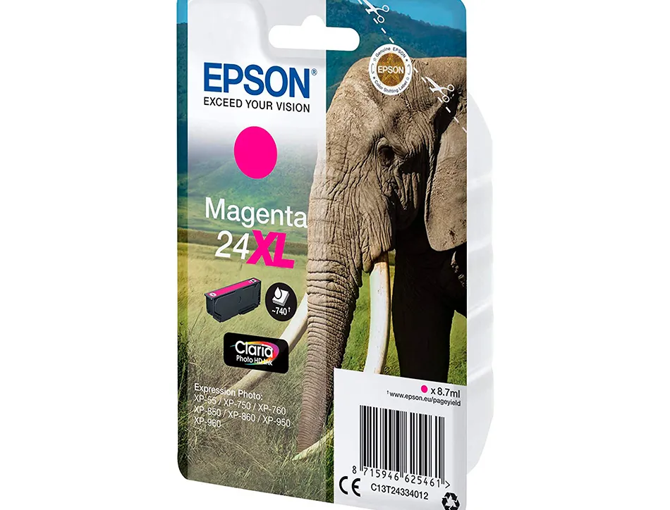 Cartouche encre epson claria photo hd ink 24xl magenta