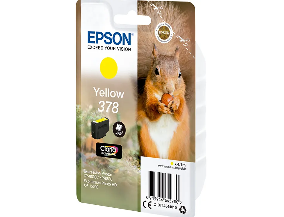 Cartouche encre epson singlepacká378 claria photo hd ink jaune