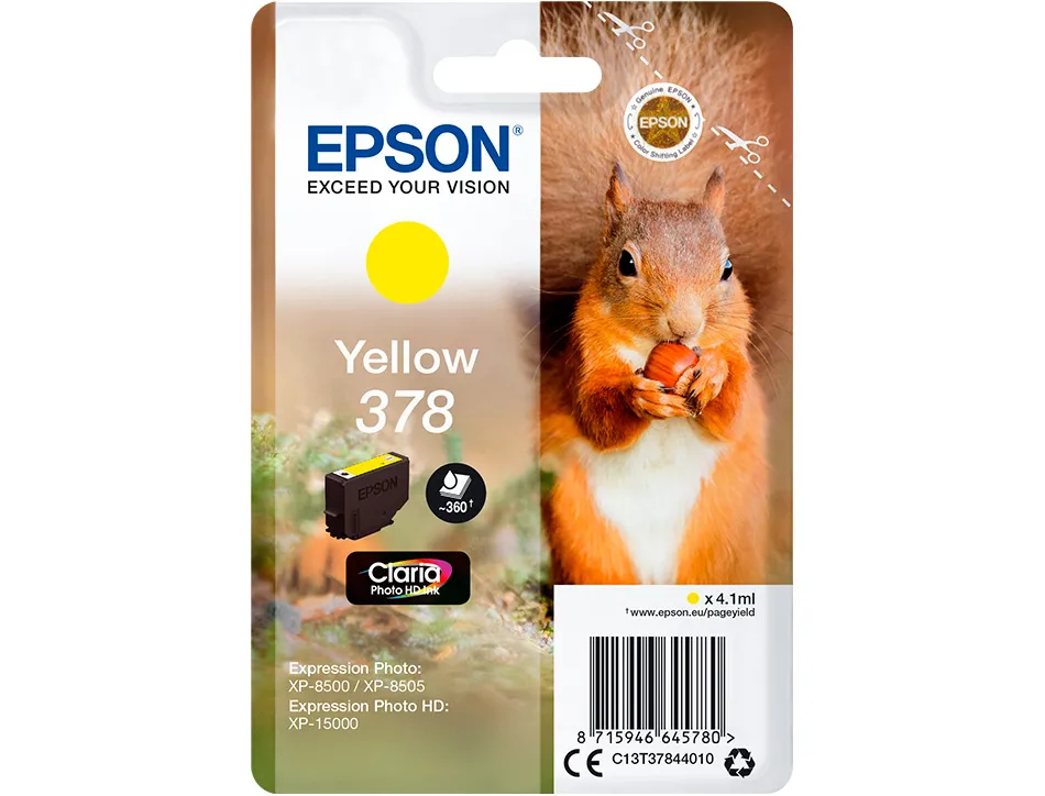 Cartouche encre epson singlepacká378 claria photo hd ink jaune