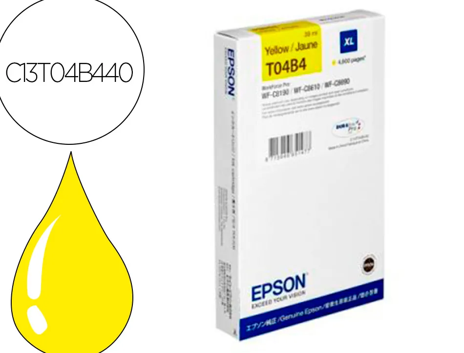 Cartouche encre epson wf-c81xx / wf-c86xx xlá jaune