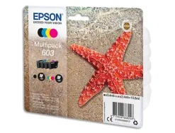 Cartouche encre epson 603 xp-2100 / 3100 / 4100 / wf-2810 / 2830 / 2835 / 2850 pack couleur noir jaune cyan
