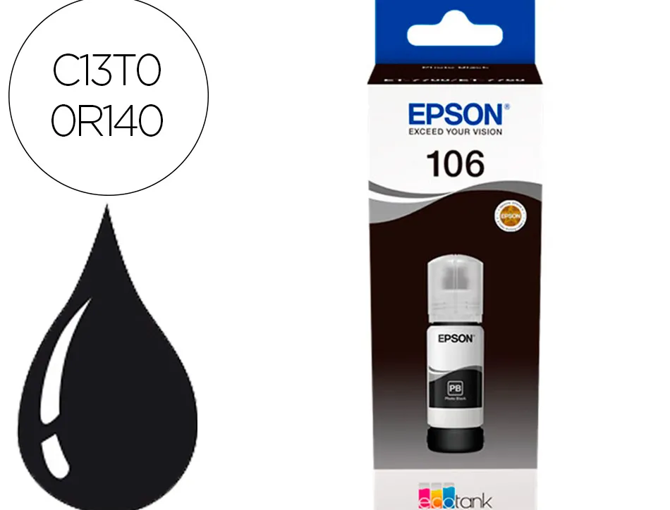 Cartouche encre epson /106 ecotank ink bottle /ecotank et-7700 / et-7750 noir