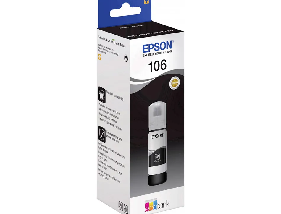 Cartouche encre epson /106 ecotank ink bottle /ecotank et-7700 / et-7750 noir