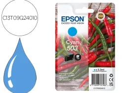 Cartouche encre epson 503 piments epl 5200, rip station 5200, workforce wf-2960 3,3ml 165p couleur cyan