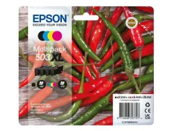 Cartouche encre epson 503 xl piments epl 5200, rip station 5200, workforce wf-2960 couleur noir jaune cyan