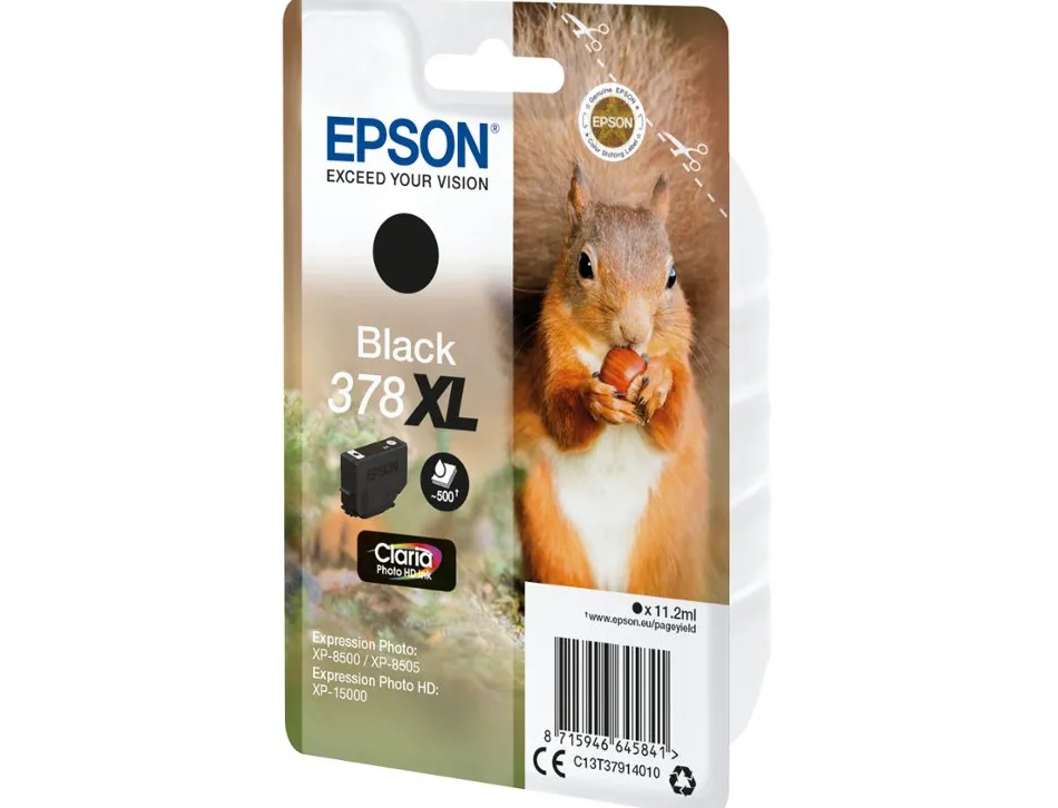 Cartouche encre epson 378 xl xp-8605 / 8606 / xp-15000 / xp-8500 / 8505 couleur noir 500 pages