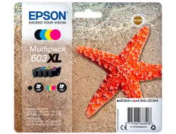 Cartouche encre epson 603xl xp-2100 / 3100 / 4100 / wf-2810 / 2830 / 2835 / 2850 pack couleur noir jaune cyan