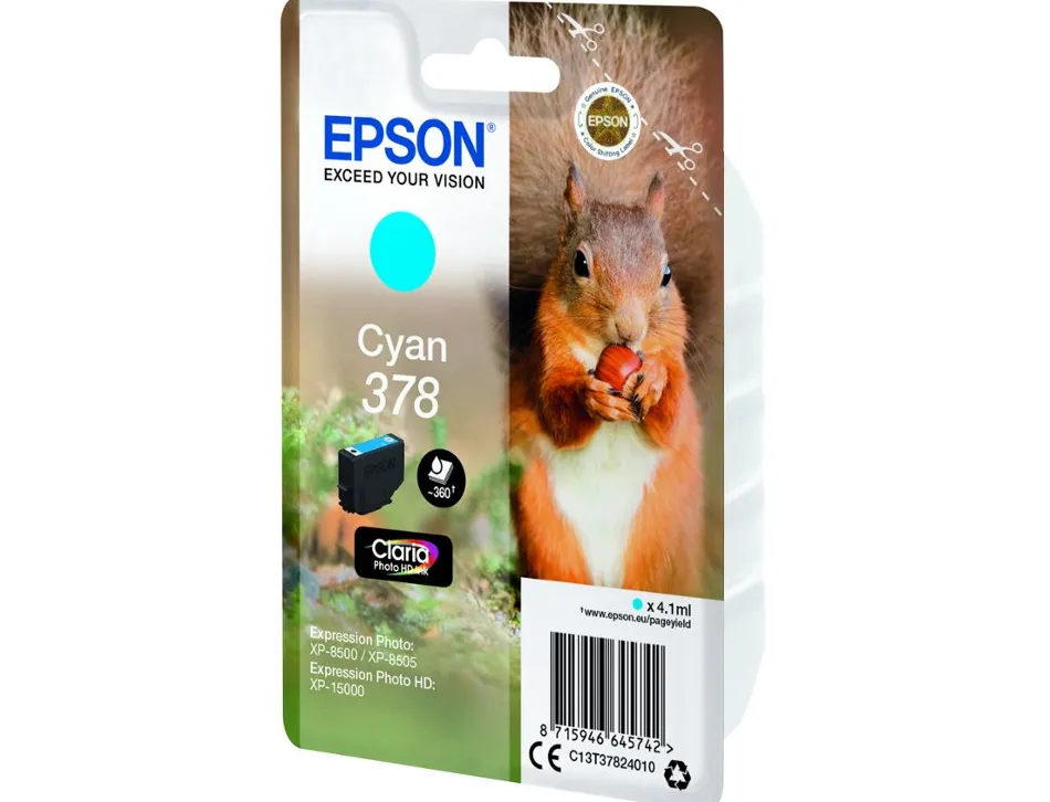 Cartouche encre epson 378 xp-8605 / 8606 / xp-15000 / xp-8500 / 8505 couleur cyan 360 pages