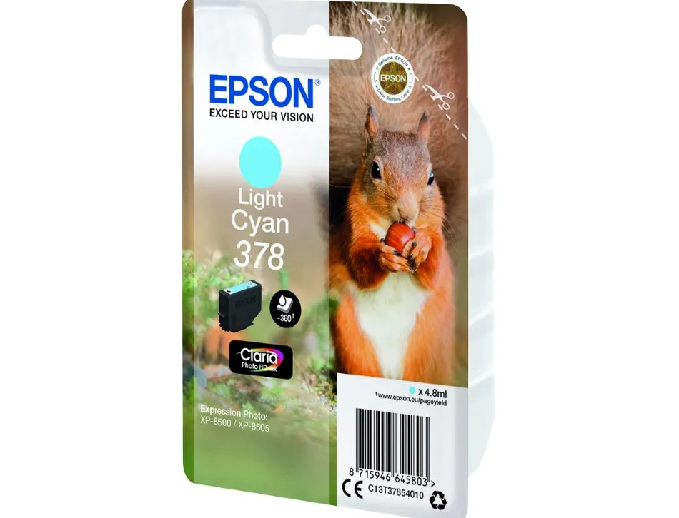 Cartouche encre epson 378 xp-8605 / 8606 / xp-15000 / xp-8500 / 8505 couleur cyan clair 360 pages