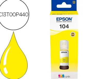 Cartouche encre epson ecotank 104 et-2710 / 2711 / 2712 / 2720 / 2726 / 4700 7.500 pages jaune