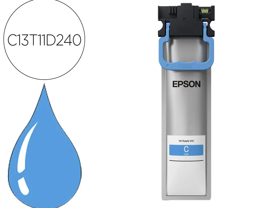 Cartouche encre epson workforce prox wf-c5390, wf-c5390dw, wf-c5890, wf-c5890dwf 5000p cyan