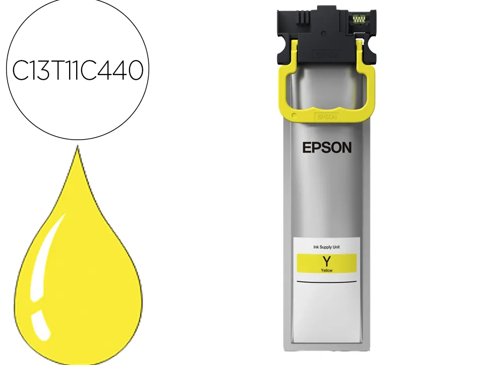 Cartouche encre epson workforce prox wf-c5390, wf-c5390dw, wf-c5890, wf-c5890dwf 3000p jaune