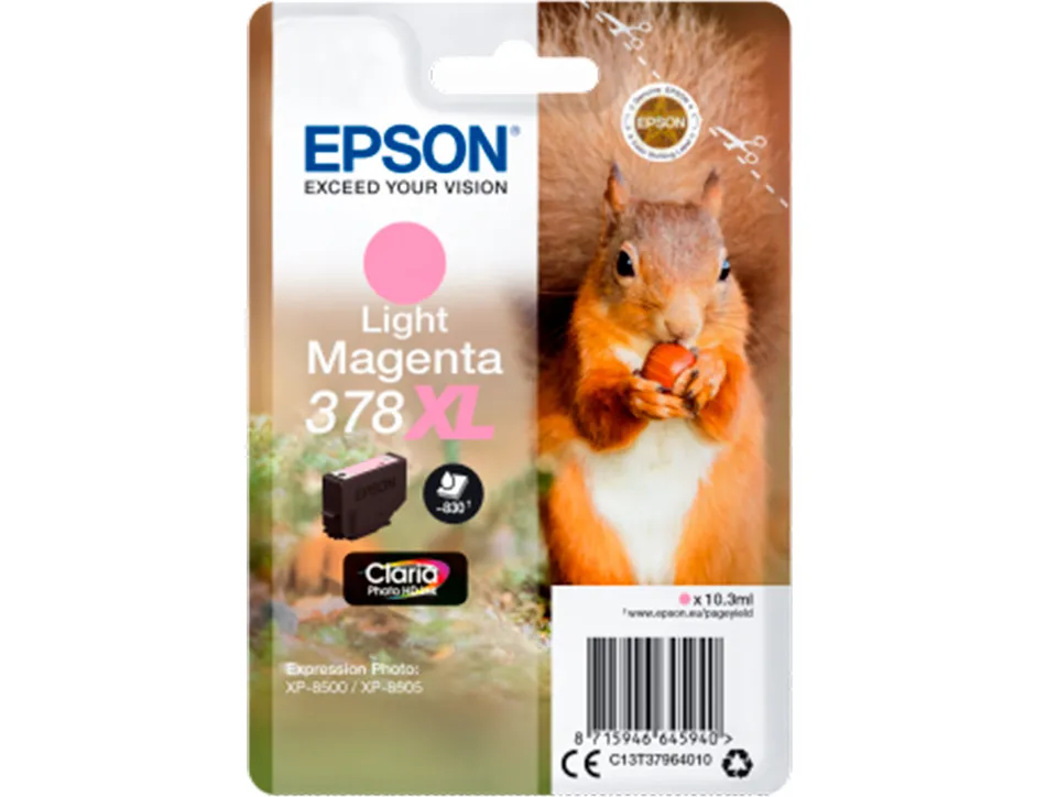 Cartouche encre epson 378xl xp-8605 / 8606 / xp-15000 / xp-8500 / 8505 couleur magenta clair 830 pages