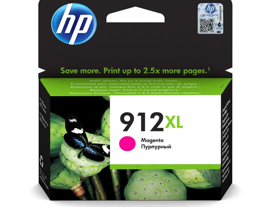 Cartouche encre hp 912xl 8010 / 8020 / 8035 couleur magenta 825 pages