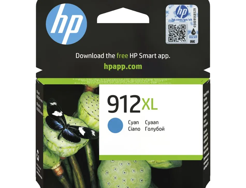Cartouche encre hp 912xl 8010 / 8020 / 8035 couleur cyan 825 pages
