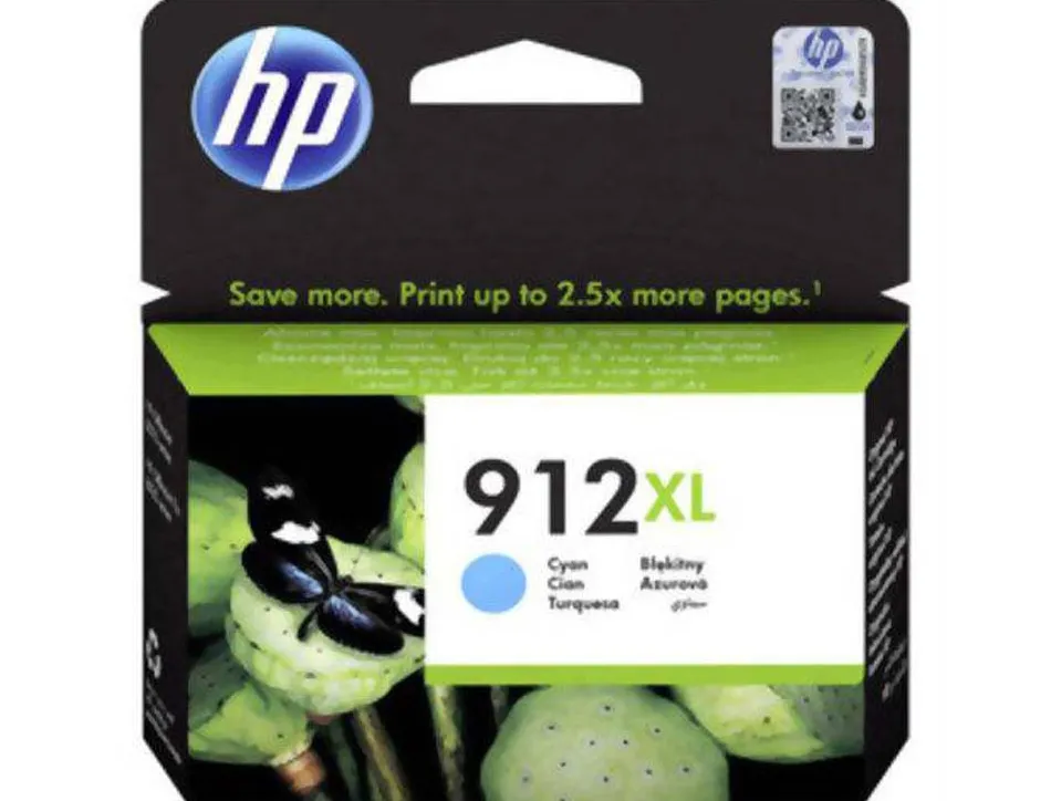 Cartouche encre hp 912xl 8010 / 8020 / 8035 couleur cyan 825 pages