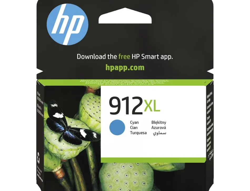 Cartouche encre hp 912xl 8010 / 8020 / 8035 couleur cyan 825 pages