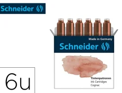 Cartouche encre schneider coloris cognac pastel boite 6 unites