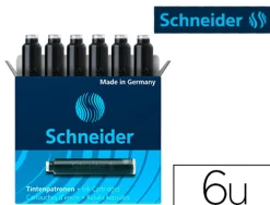 Cartouche encre schneider noire boite 6 pieces