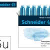 Cartouche encre schneider coloris ice blue pastel boite 6 unites