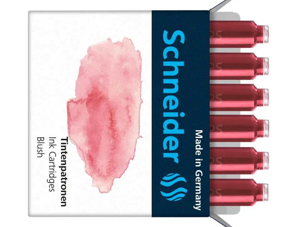 Cartouche encre schneider coloris blush pastel boite 6 unites